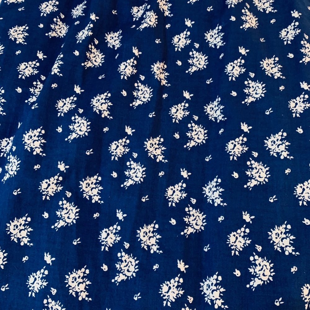 J. Crew Factory Blue and White Cotton Maxi Sun Dress Size 2 - Picture 4 of 12